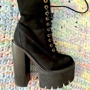 RARE Jeffrey Campbell platform ankle boots